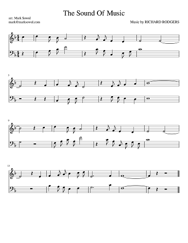 "The Sound of Music" sheet music